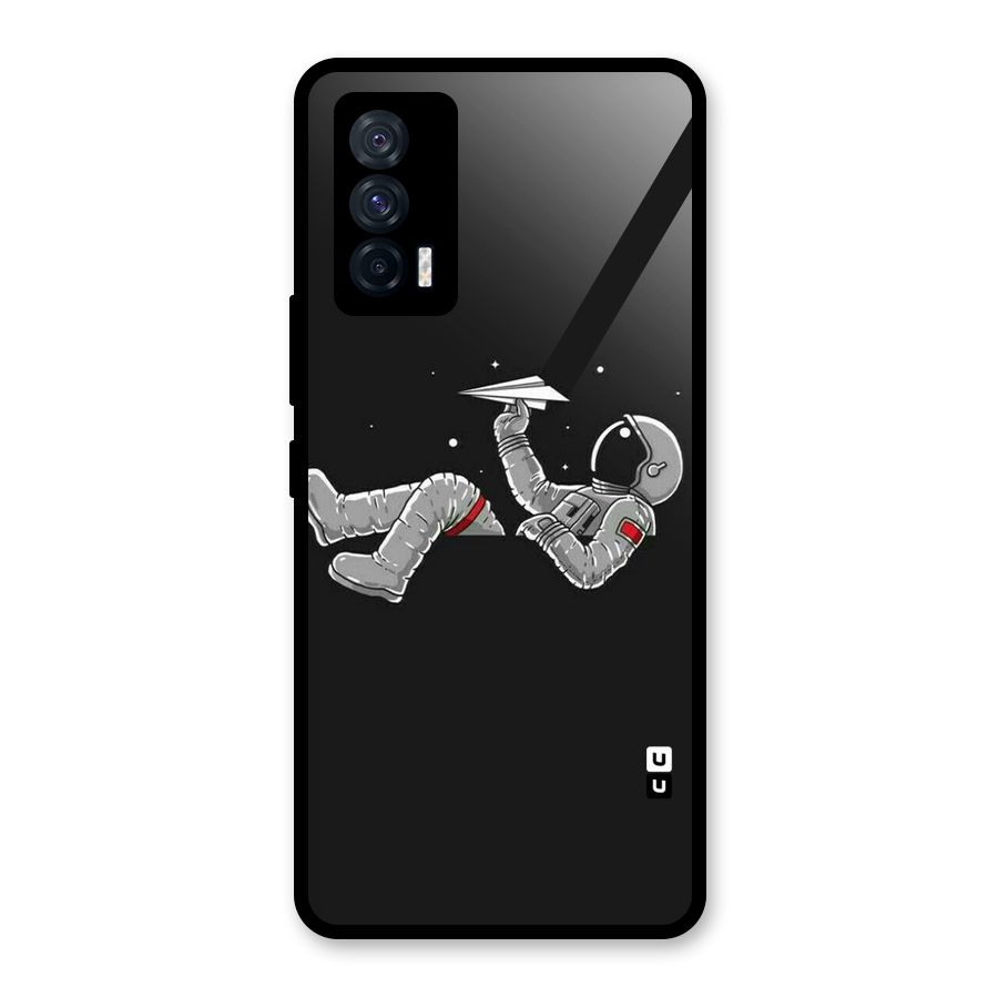 Spaceman Flying Glass Back Case for Vivo iQOO 7 5G