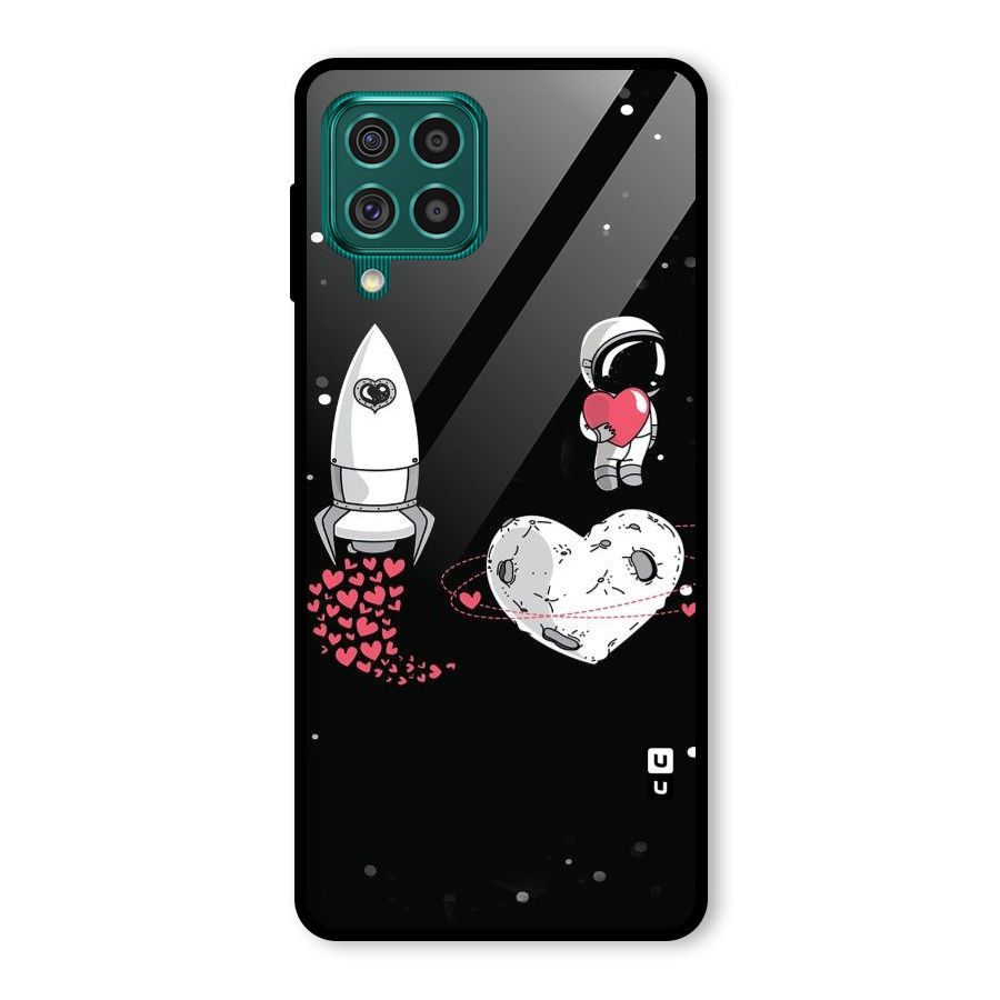 Spaceman Love Glass Back Case for Galaxy F62