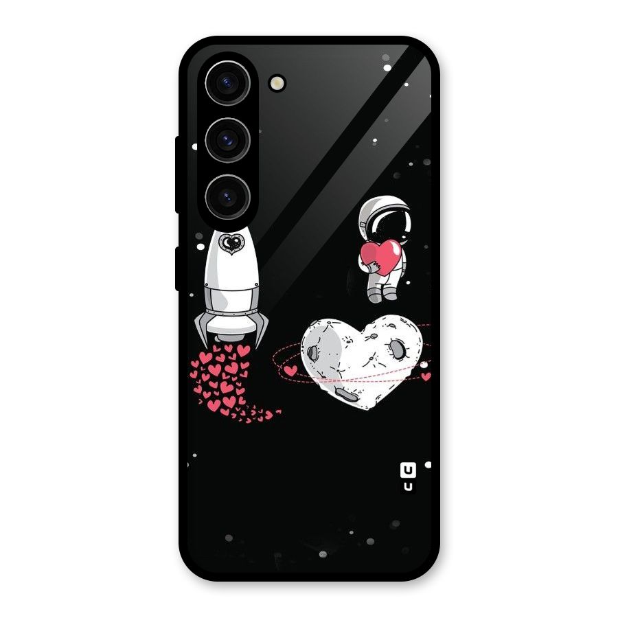 Spaceman Love Glass Back Case for Galaxy S23