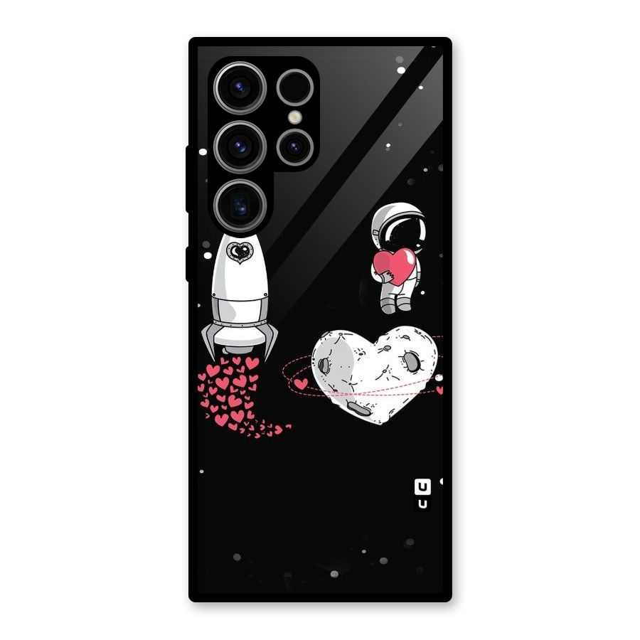Spaceman Love Glass Back Case for Galaxy S23 Ultra