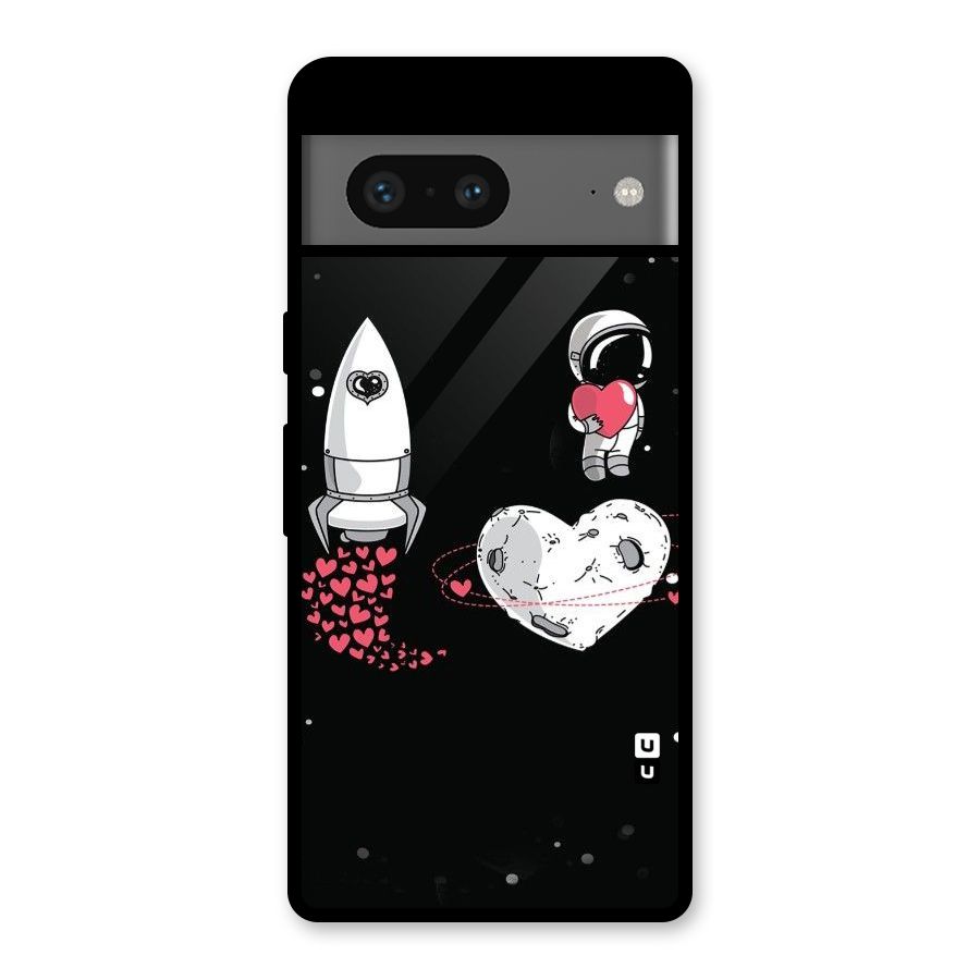 Spaceman Love Glass Back Case for Google Pixel 7