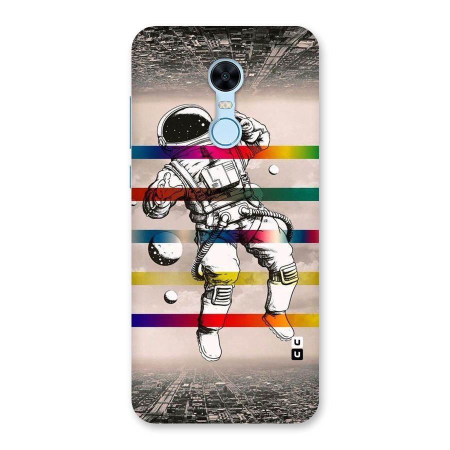 Spaceman Rainbow Stripes Back Case for Redmi Note 5