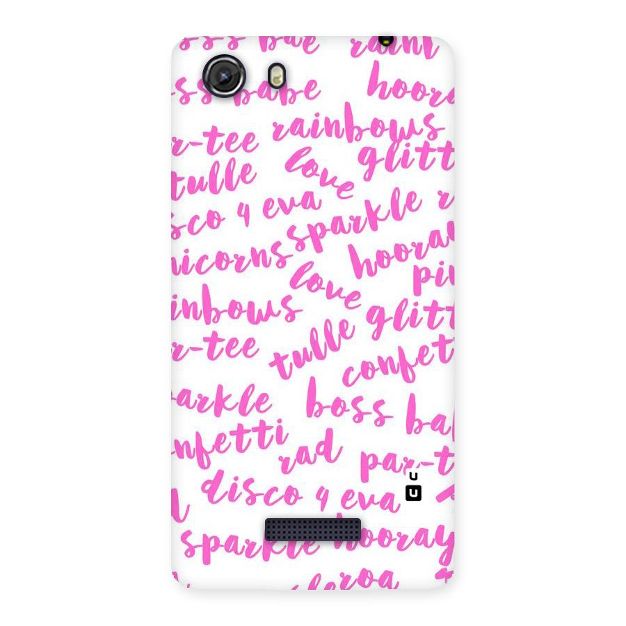 Sparkle Love Back Case for Micromax Unite 3