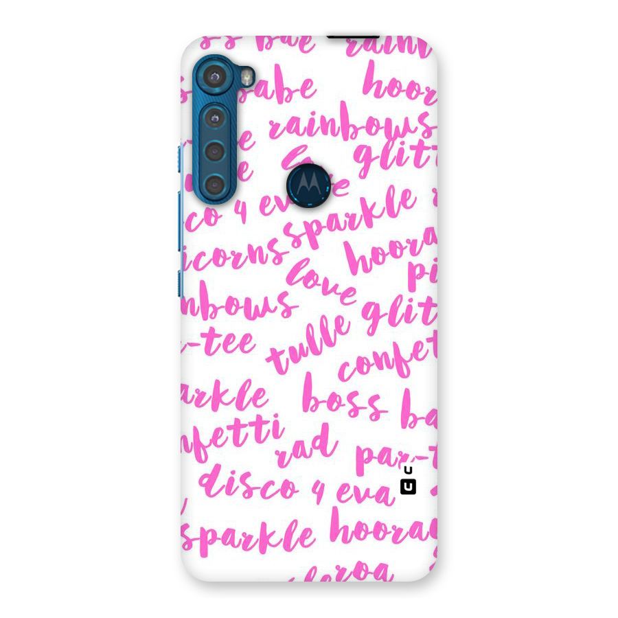 Sparkle Love Back Case for Motorola One Fusion Plus
