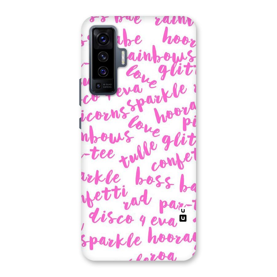 Sparkle Love Back Case for Vivo X50