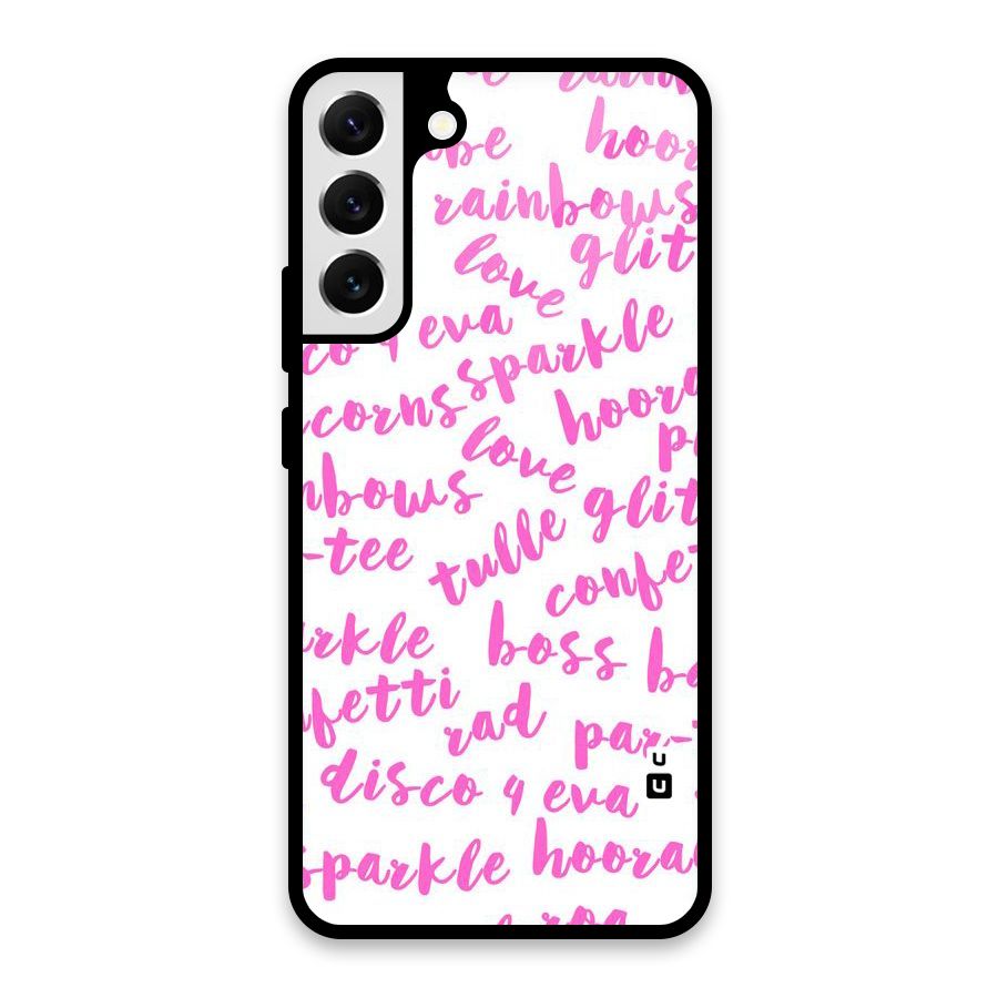 Sparkle Love Glass Back Case for Galaxy S22 Plus 5G