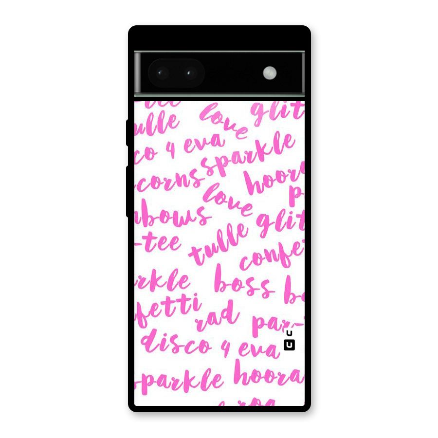 Sparkle Love Glass Back Case for Google Pixel 6a