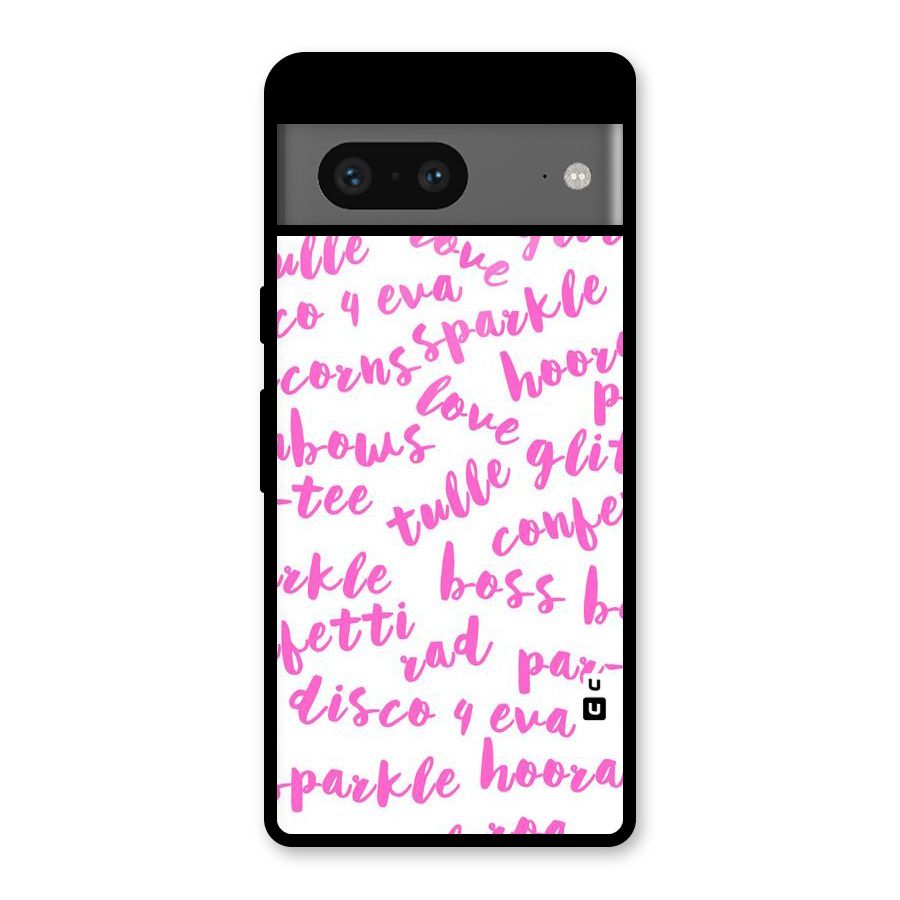 Sparkle Love Glass Back Case for Google Pixel 7