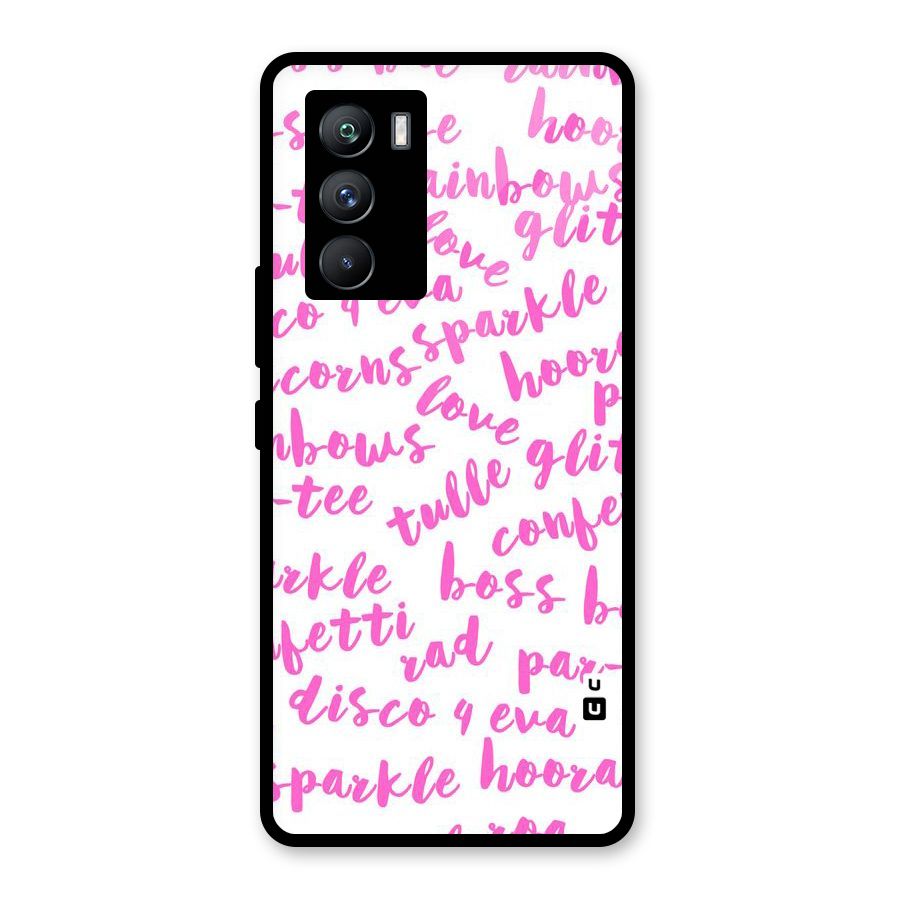 Sparkle Love Glass Back Case for Vivo iQOO 9 SE