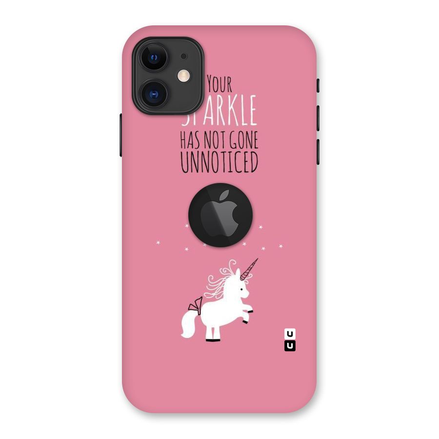 Sparkle Not Unnoticed Back Case for iPhone 11 Logo Cut