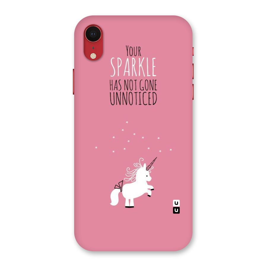 Sparkle Not Unnoticed Back Case for iPhone XR