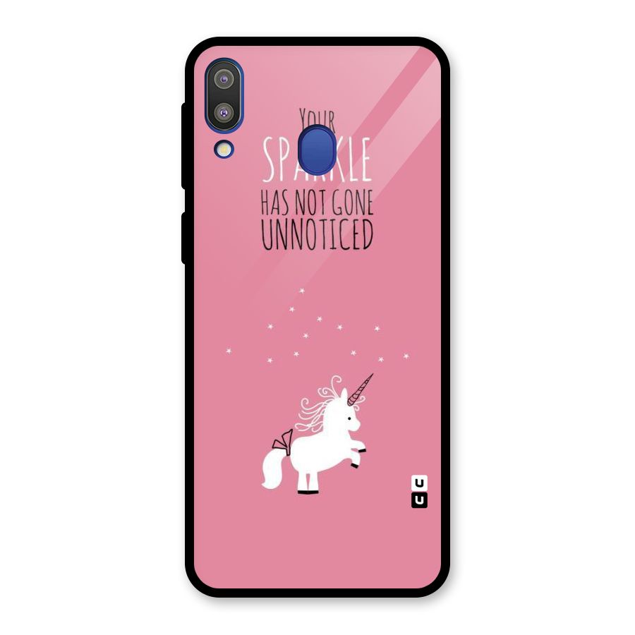 Sparkle Not Unnoticed Glass Back Case for Galaxy M20