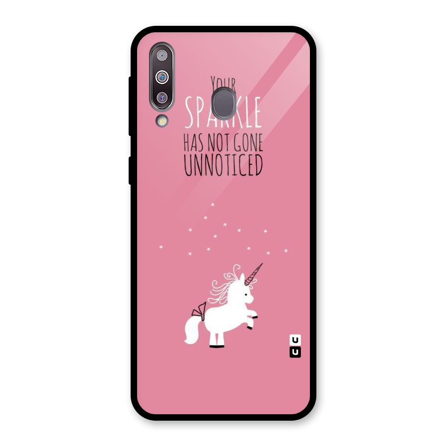 Sparkle Not Unnoticed Glass Back Case for Galaxy M30