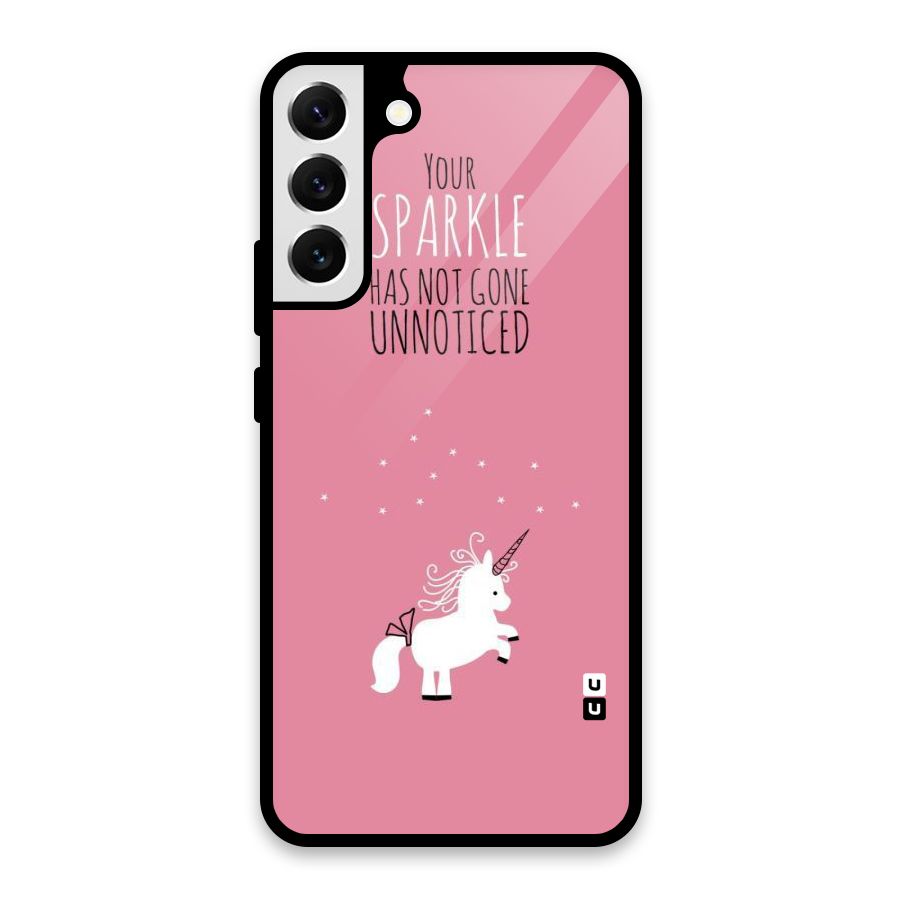 Sparkle Not Unnoticed Glass Back Case for Galaxy S22 Plus 5G