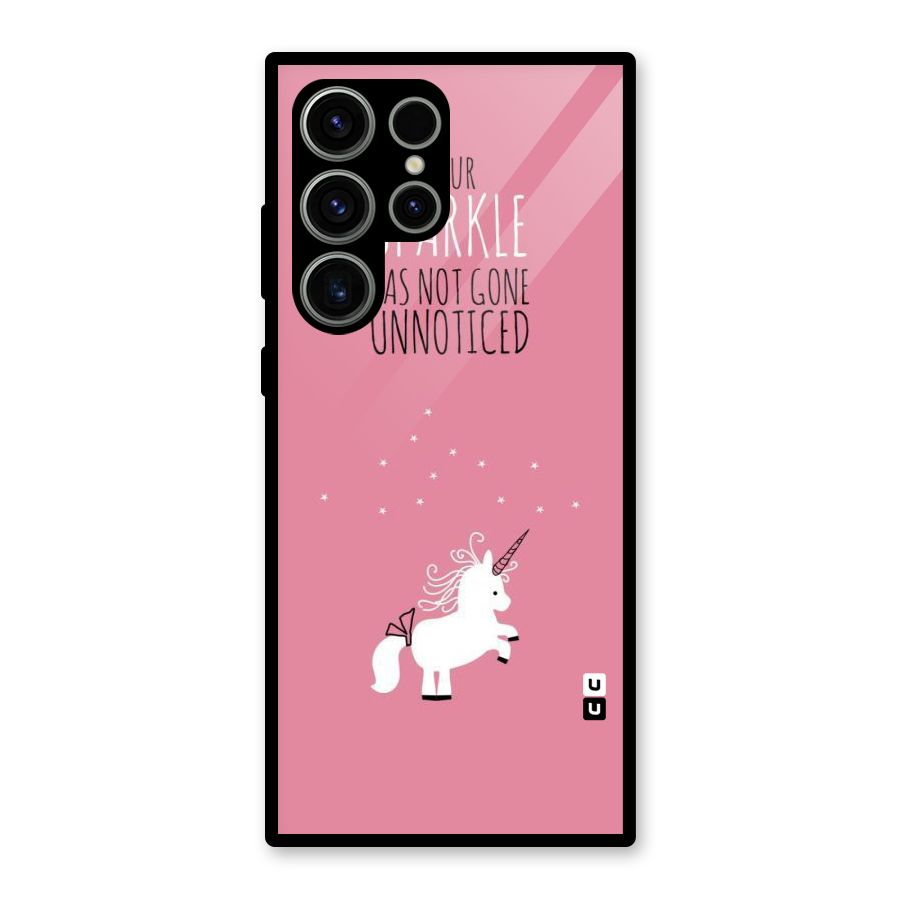 Sparkle Not Unnoticed Glass Back Case for Galaxy S23 Ultra