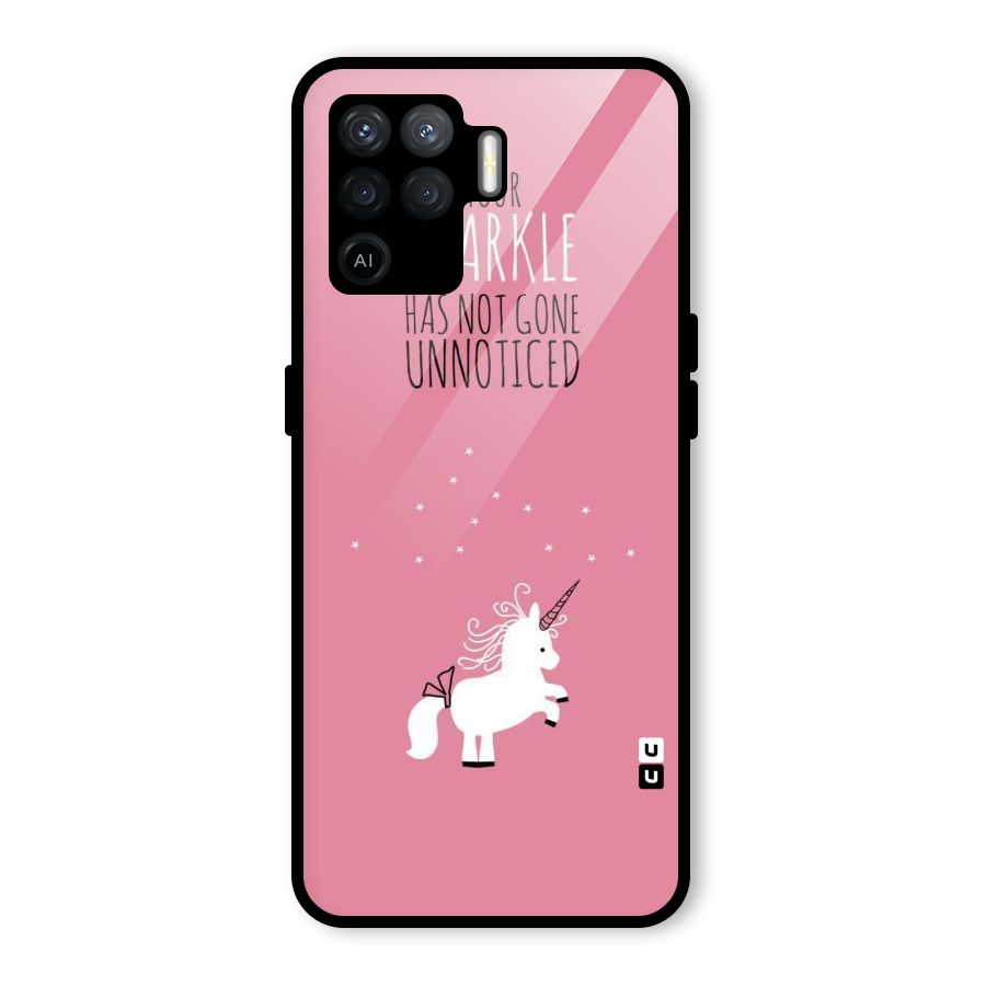 Sparkle Not Unnoticed Glass Back Case for Oppo F19 Pro