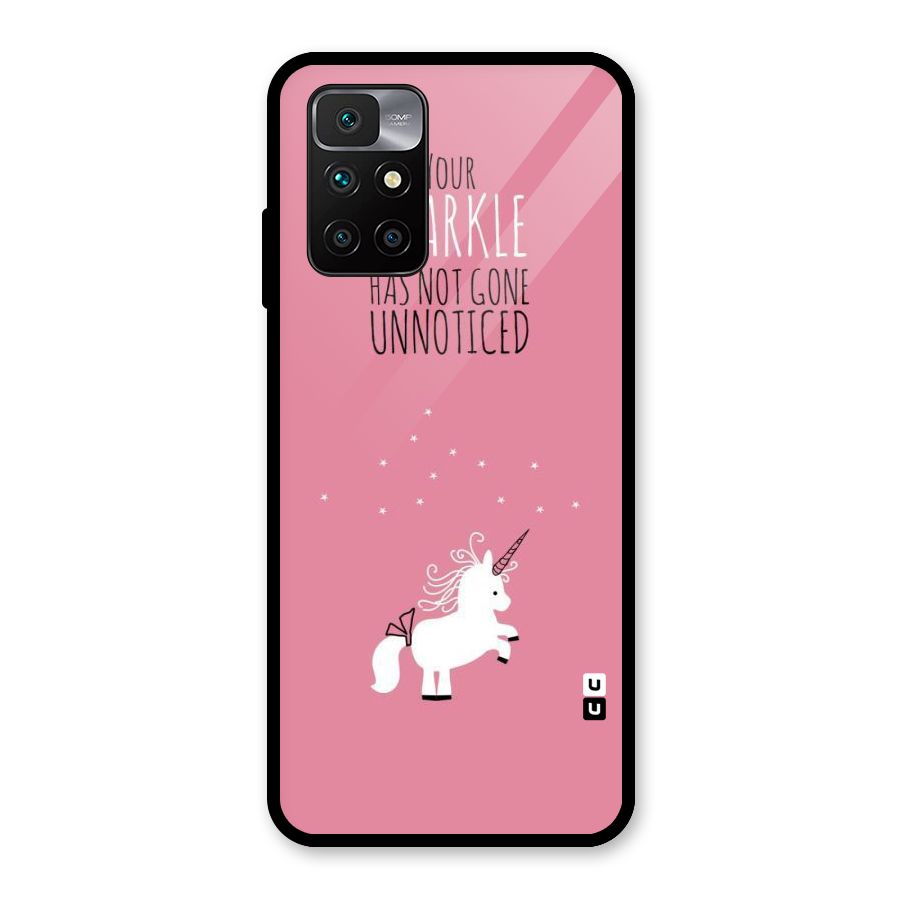 Sparkle Not Unnoticed Glass Back Case for Redmi 10 Prime