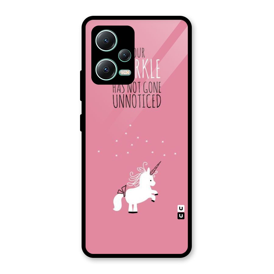 Sparkle Not Unnoticed Glass Back Case for Redmi Note 12 5G
