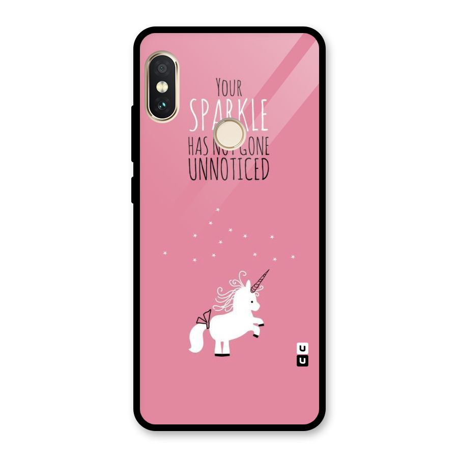 Sparkle Not Unnoticed Glass Back Case for Redmi Note 5 Pro