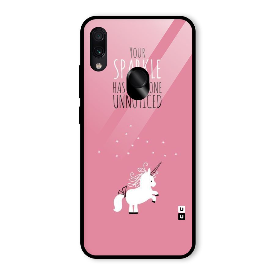 Sparkle Not Unnoticed Glass Back Case for Redmi Note 7 Pro