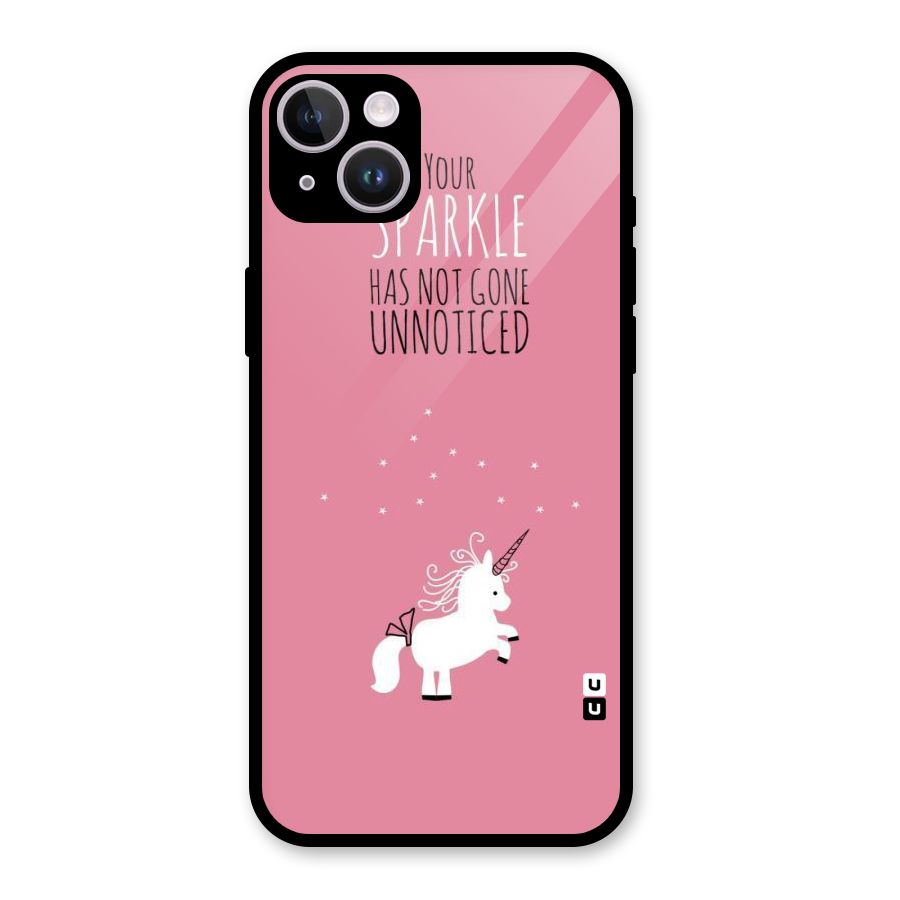 Sparkle Not Unnoticed Glass Back Case for iPhone 14 Plus