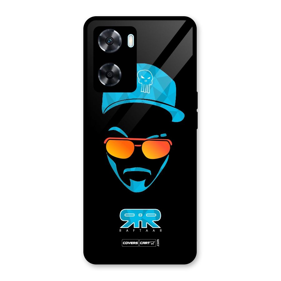 Special Raftaar Edition Blue Glass Back Case for Oppo A77