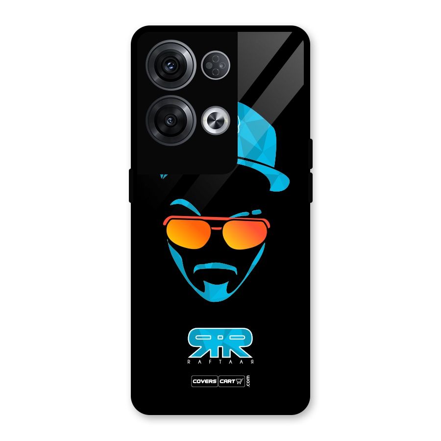 Special Raftaar Edition Blue Glass Back Case for Oppo Reno8 Pro 5G