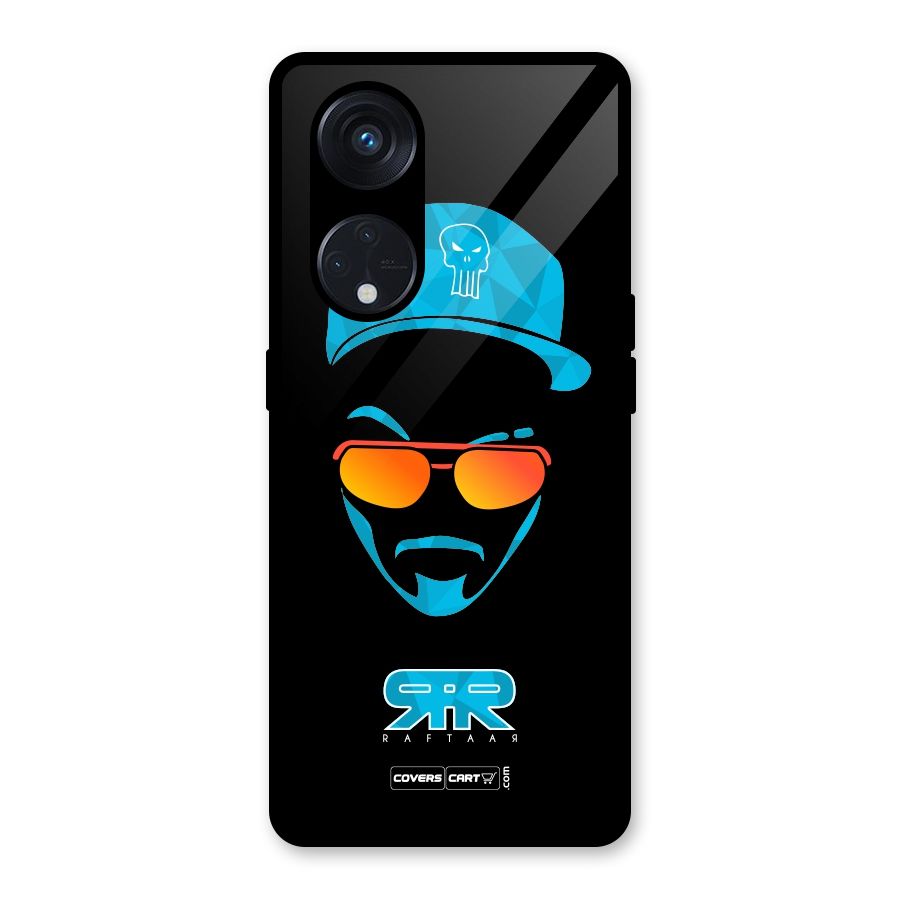 Special Raftaar Edition Blue Glass Back Case for Reno8 T 5G