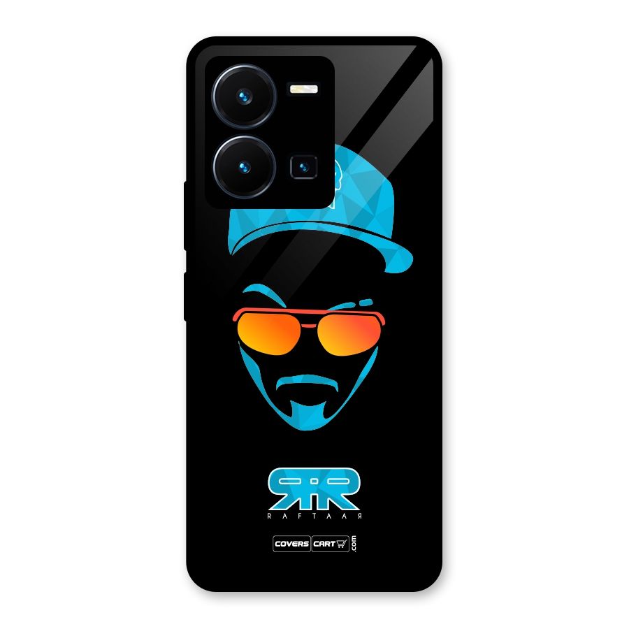 Special Raftaar Edition Blue Glass Back Case for Vivo Y35