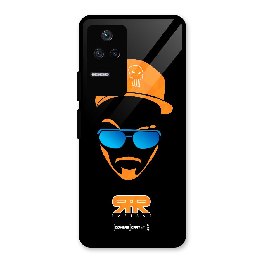 Special Raftaar Edition Orange Glass Back Case for Poco F4 5G