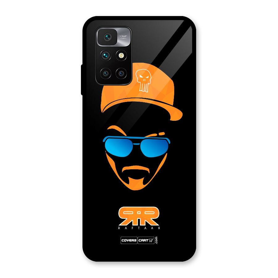 Special Raftaar Edition Orange Glass Back Case for Redmi 10 Prime
