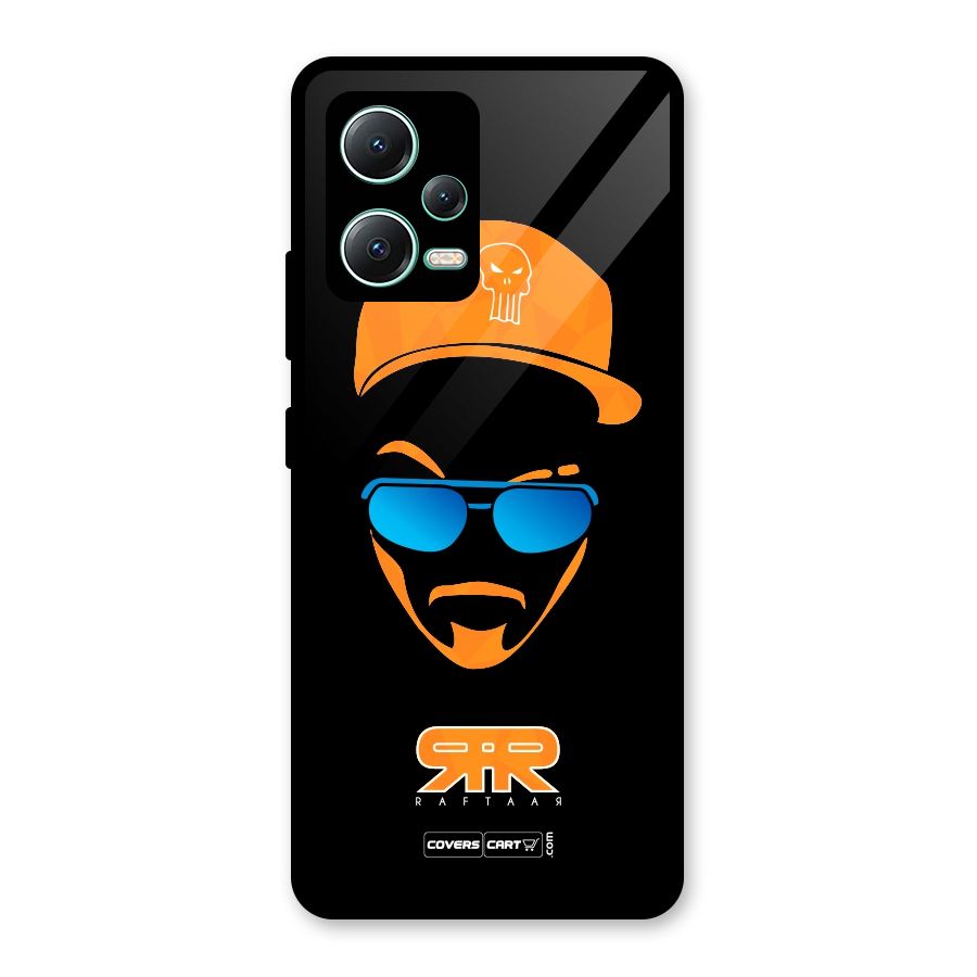 Special Raftaar Edition Orange Glass Back Case for Redmi Note 12 5G
