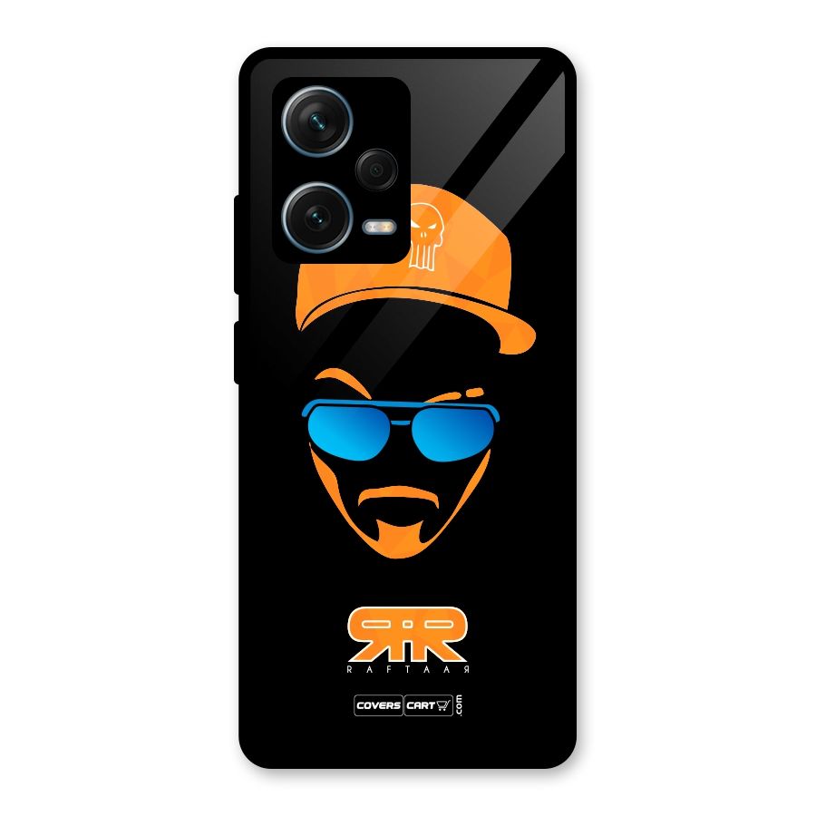 Special Raftaar Edition Orange Glass Back Case for Redmi Note 12 Pro Plus 5G