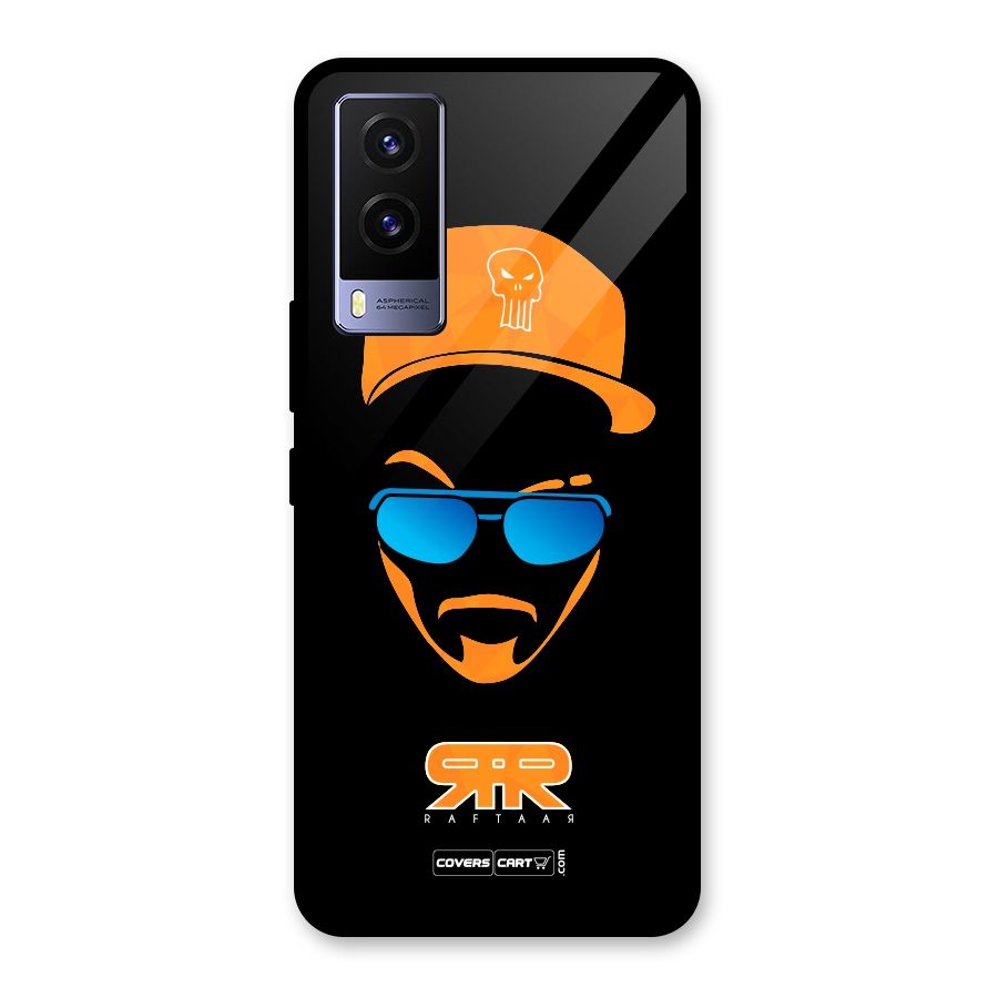 Special Raftaar Edition Orange Glass Back Case for Vivo V21e 5G