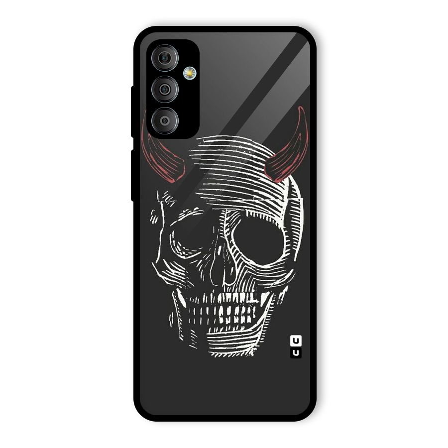 Spooky Face Glass Back Case for Galaxy F23