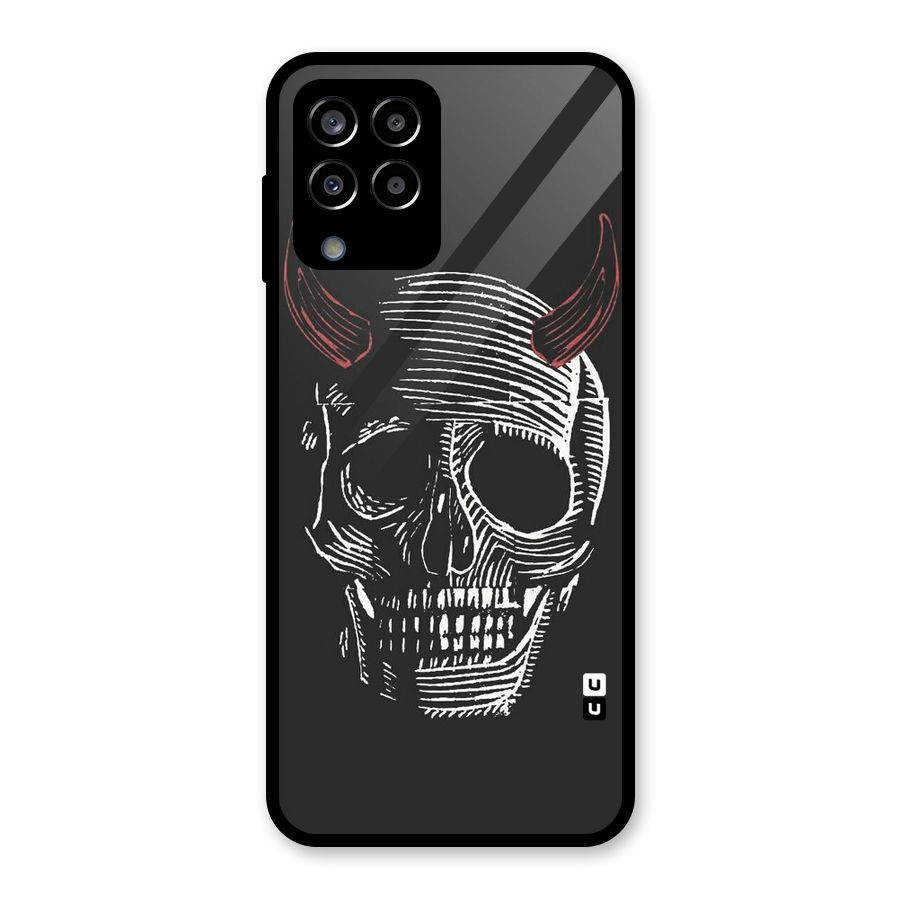 Spooky Face Glass Back Case for Galaxy M33