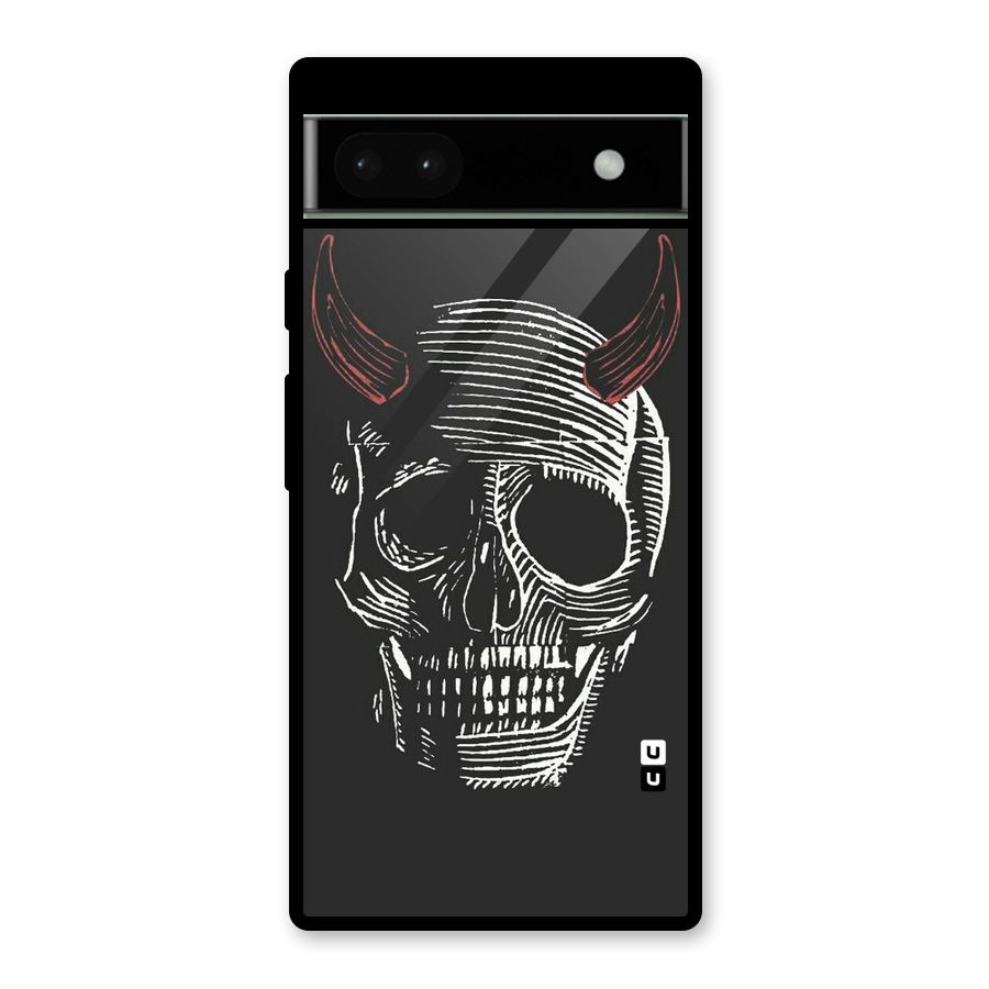 Spooky Face Glass Back Case for Google Pixel 6a