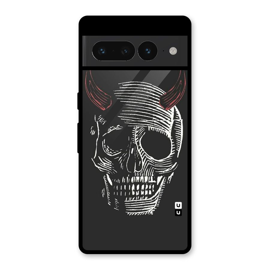 Spooky Face Glass Back Case for Google Pixel 7 Pro