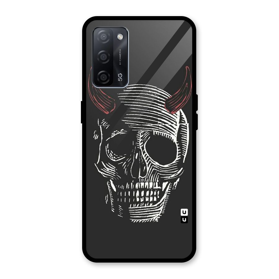 Spooky Face Glass Back Case for Oppo A53s 5G
