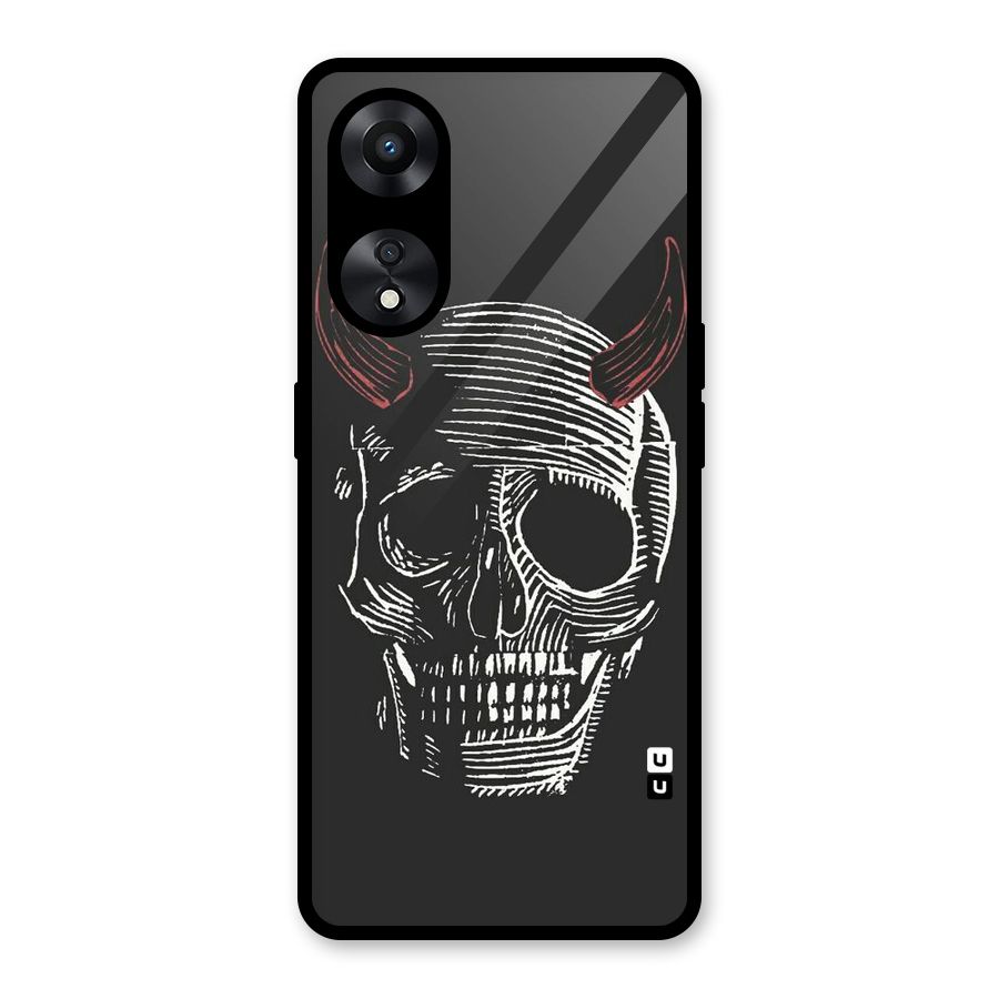 Spooky Face Glass Back Case for Oppo A78