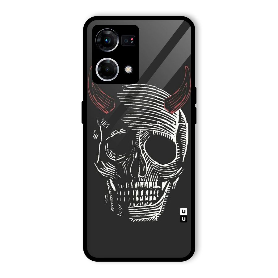 Spooky Face Glass Back Case for Oppo F21 Pro 5G