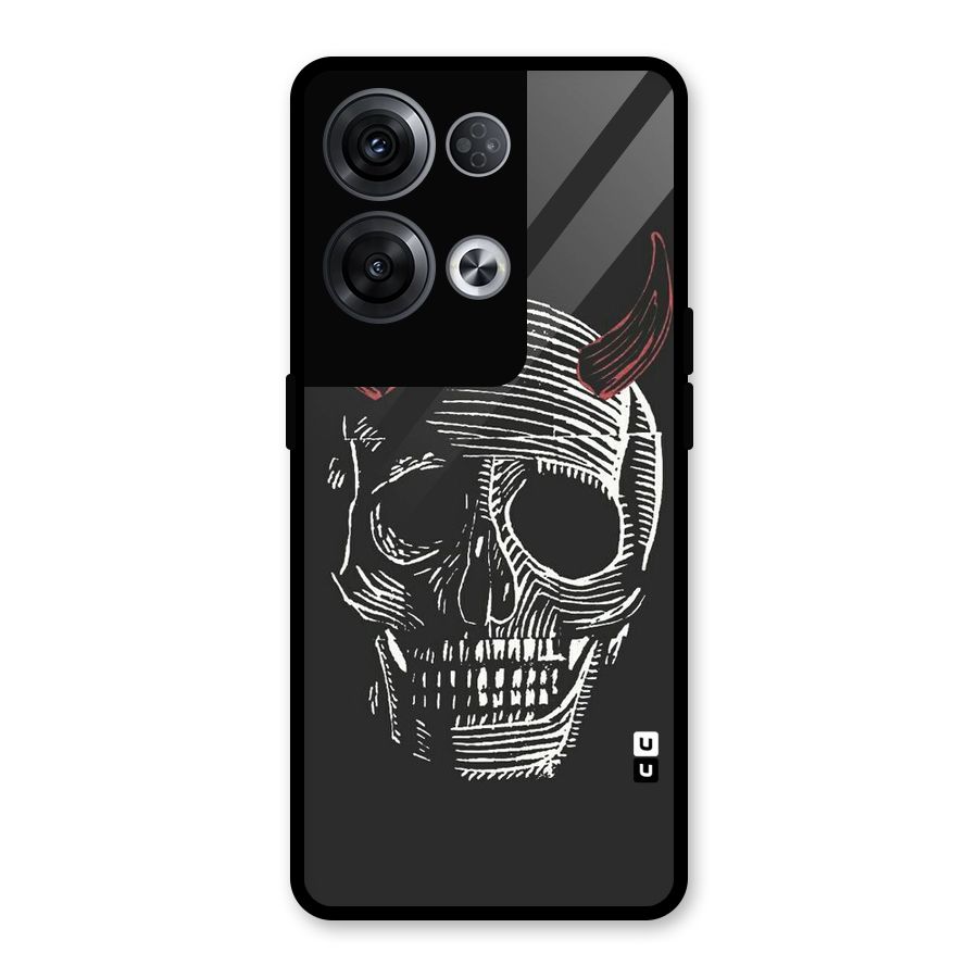 Spooky Face Glass Back Case for Oppo Reno8 Pro 5G