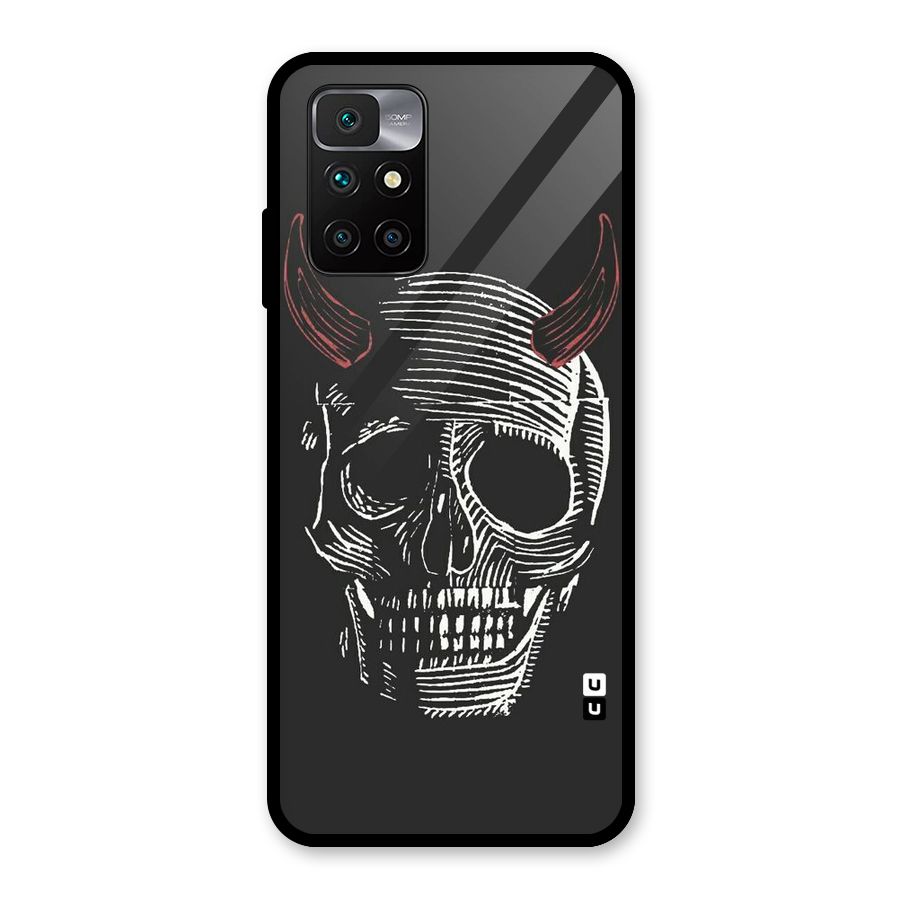 Spooky Face Glass Back Case for Redmi 10 Prime