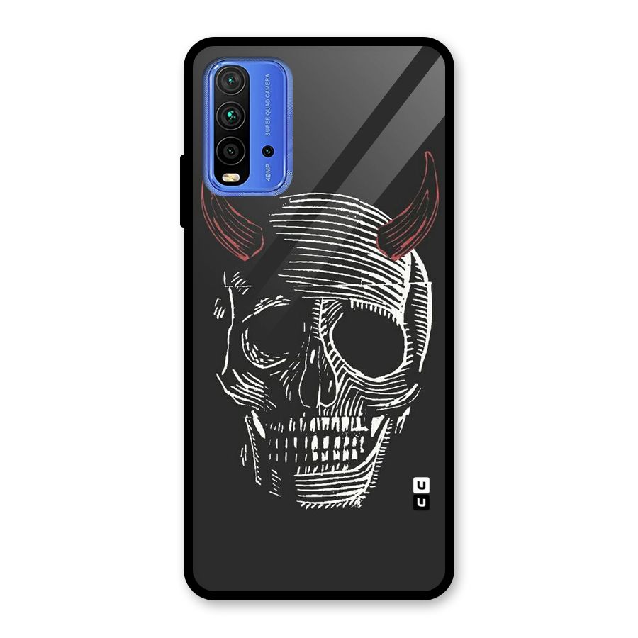 Spooky Face Glass Back Case for Redmi 9 Power