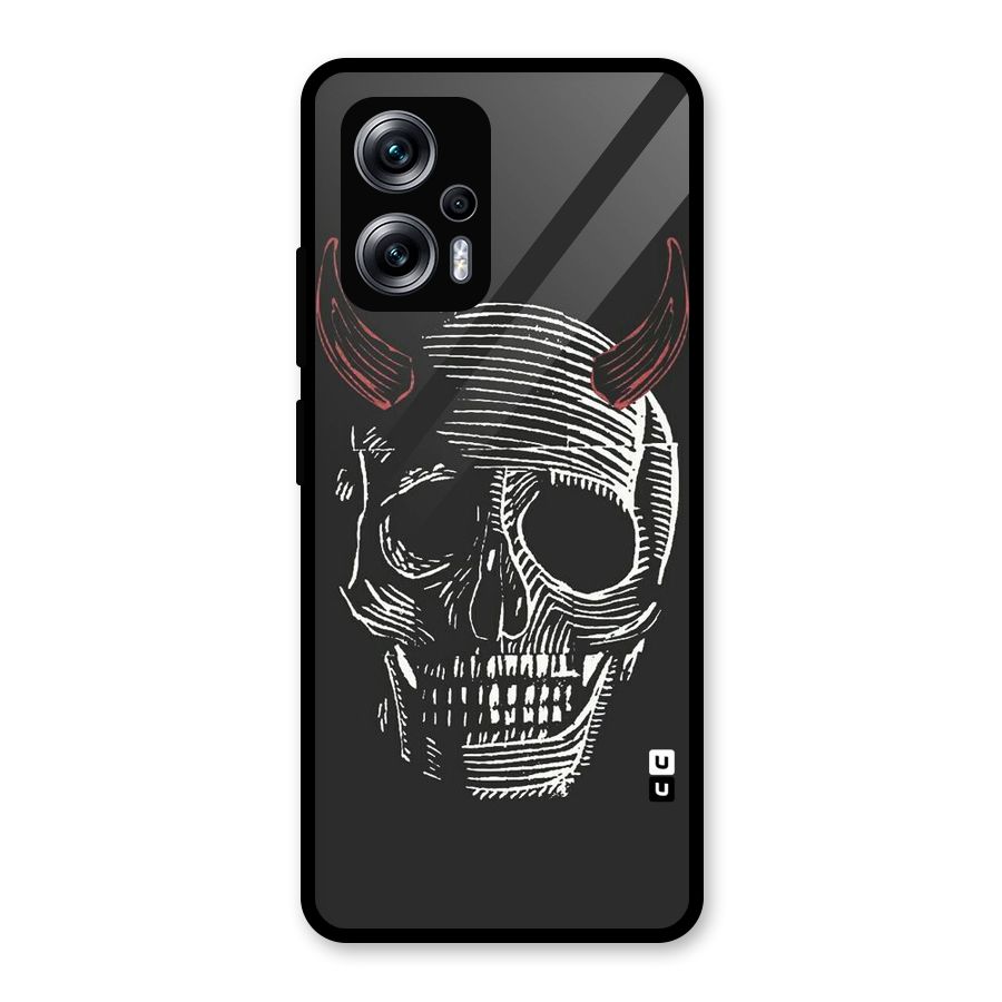 Spooky Face Glass Back Case for Redmi K50i