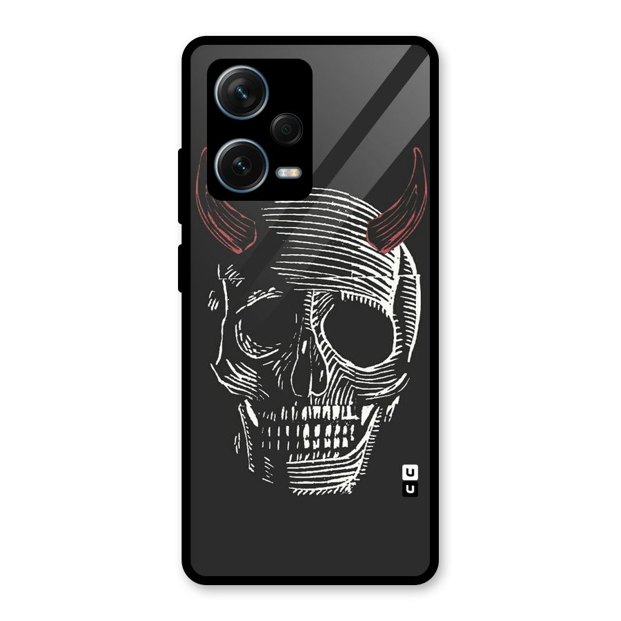 Spooky Face Glass Back Case for Redmi Note 12 Pro Plus 5G