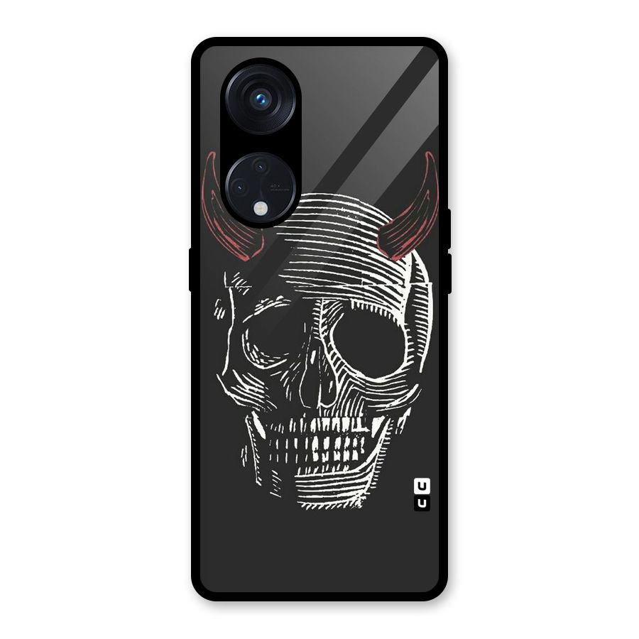 Spooky Face Glass Back Case for Reno8 T 5G