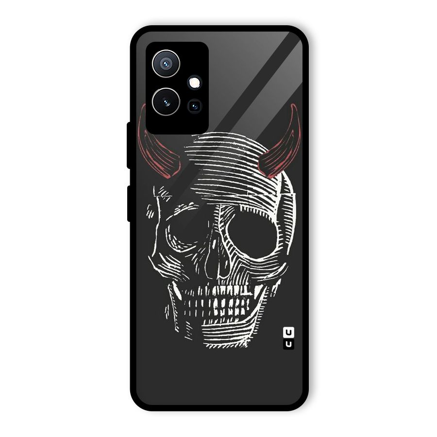 Spooky Face Glass Back Case for Vivo T1 5G