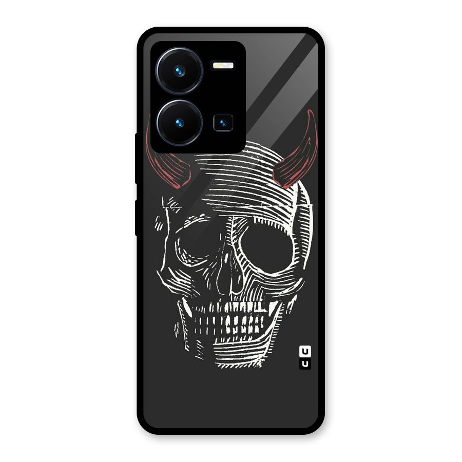 Spooky Face Glass Back Case for Vivo Y35