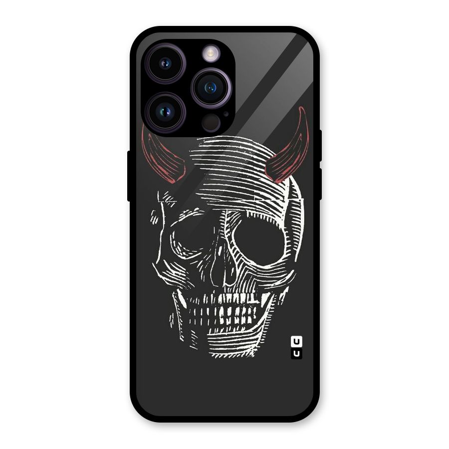 Spooky Face Glass Back Case for iPhone 14 Pro Max